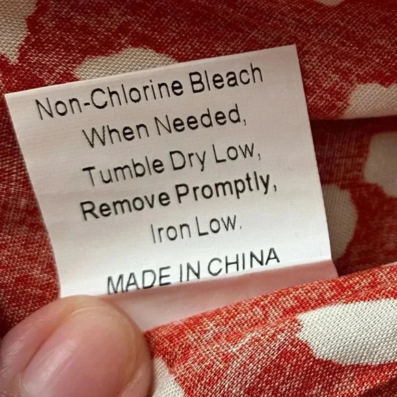 🆕Boho Trendy Orange & White Abstrac Dot Surplice Dress M🆕 - Picture 11 of 11